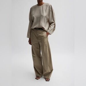 Tibi Garment Dyed Silky Cotton Sid Chino Pant